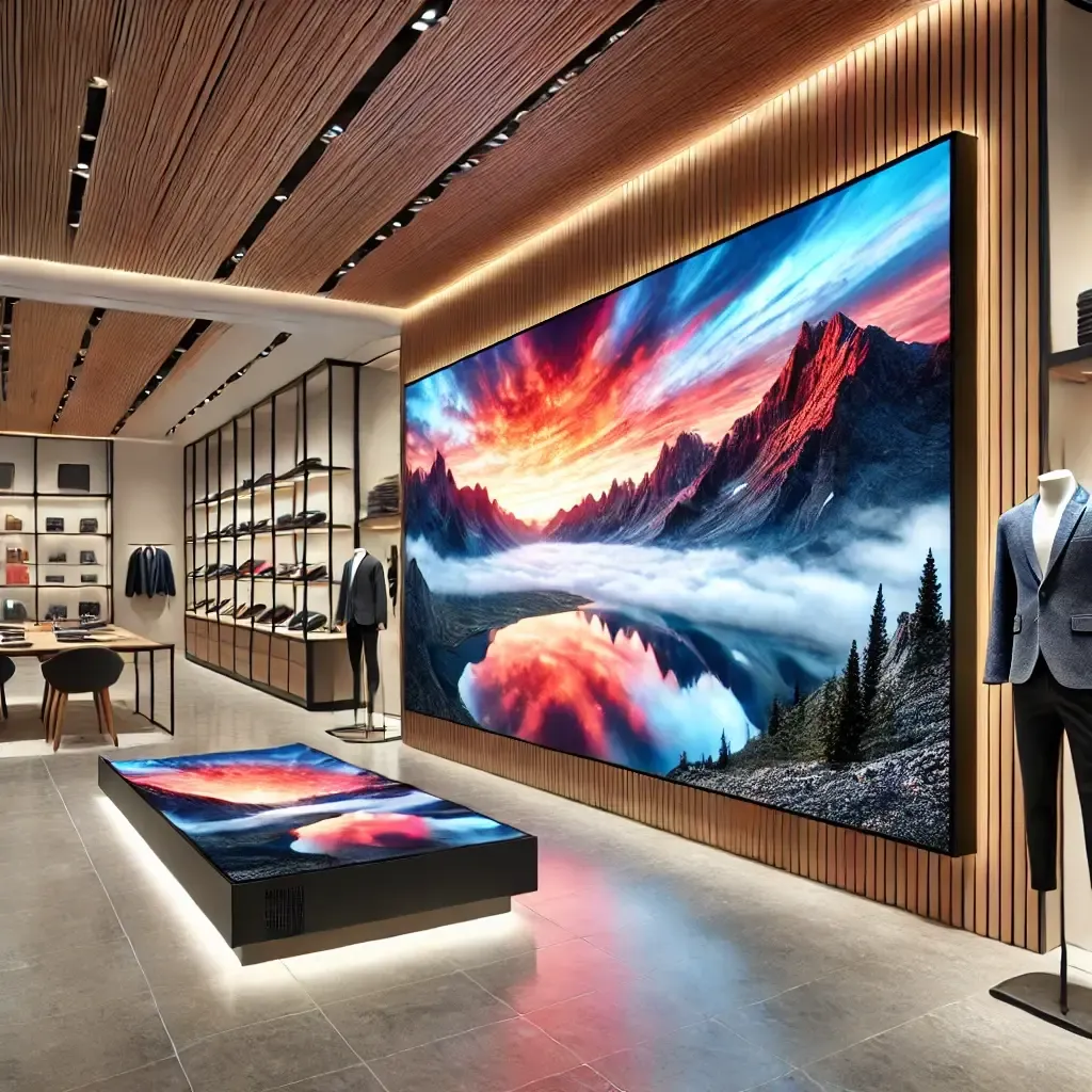 Ledwall su misura in un negozio