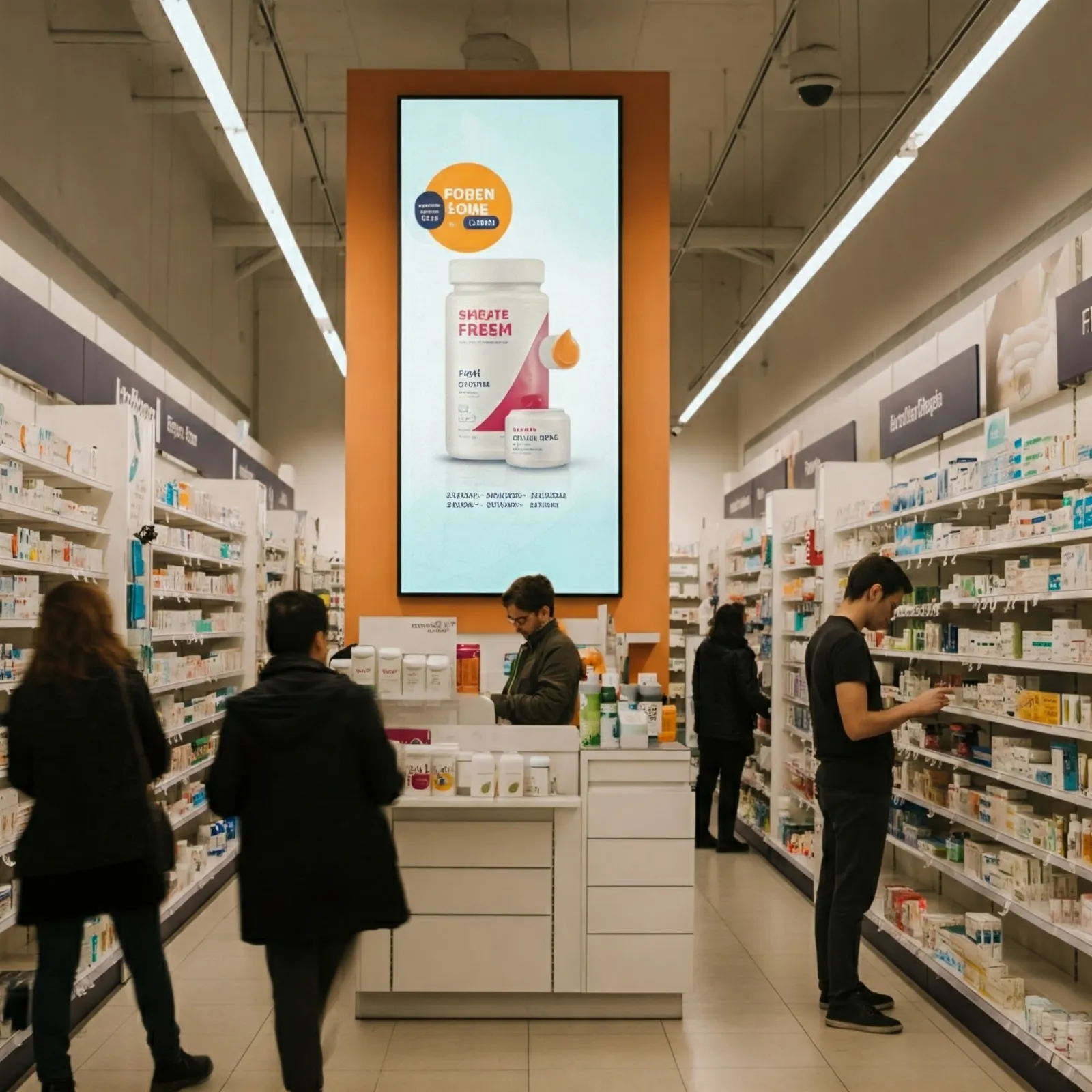 Monitor professionale per digital signage in ambiente retail
